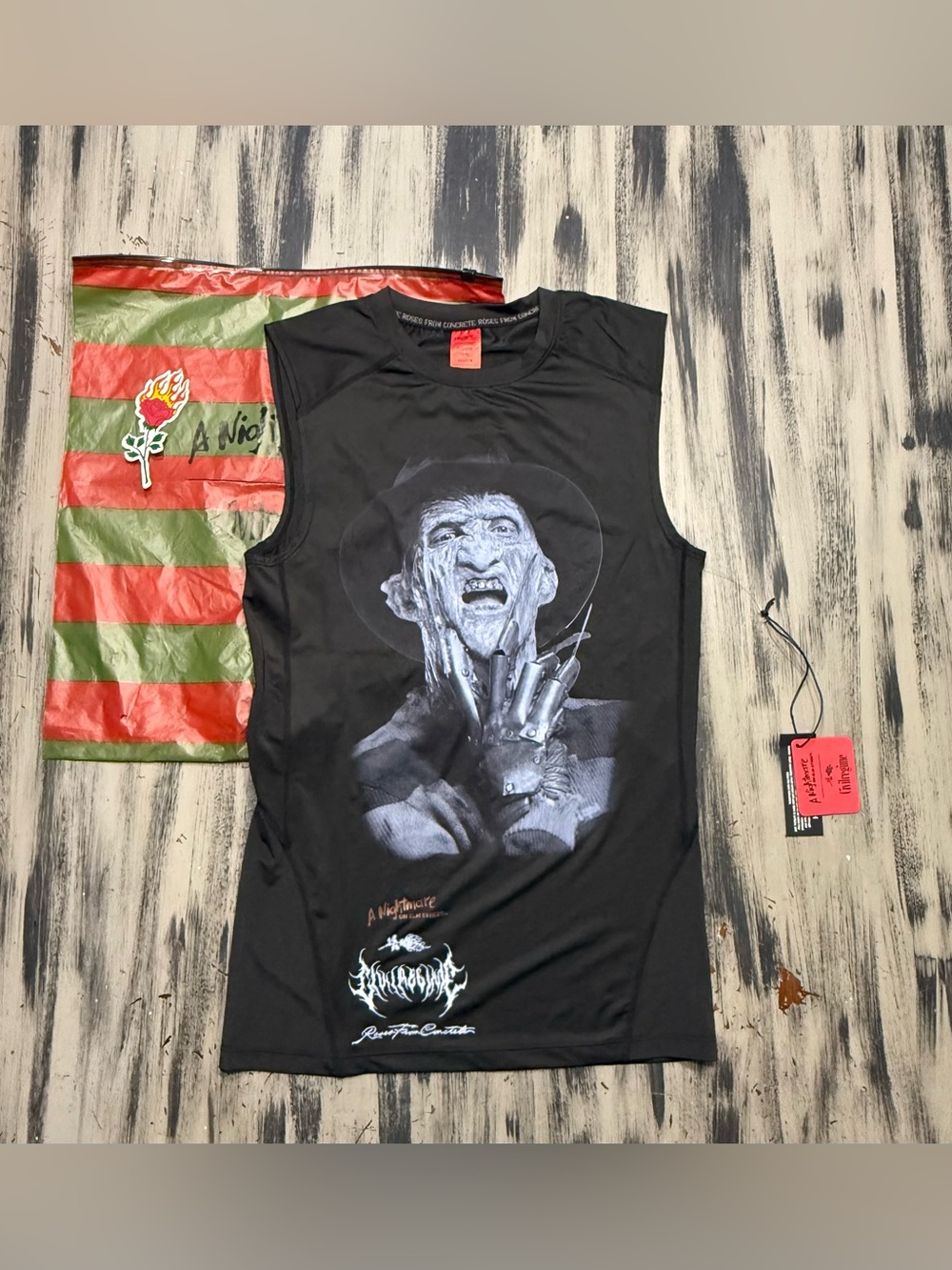 Darc Sport Nightmare on Elm Street Graphic Compression Tank Top Black Medium NWT